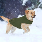 ASENKU Warm Dog Winter Coat, Waterproof Dog Coat for Cold Weather, Fleece Dogs Jacket with Ultra Thick Plush Lining Leash Hole Storage Pockets for Small Dogs (Green, Small)