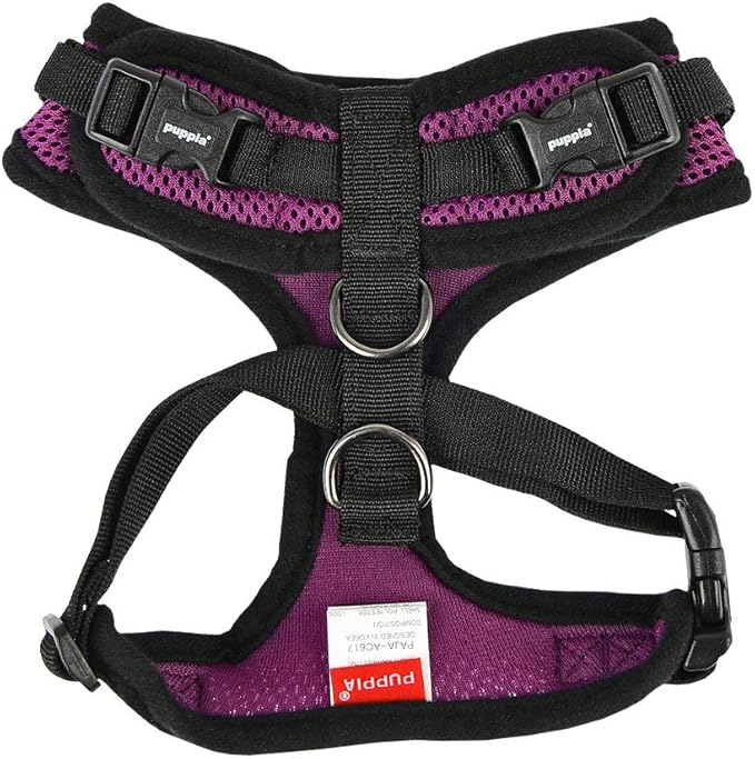 Puppia Authentic RiteFit Harness with Adjustable Neck, X-Large, Purple