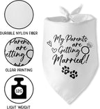 My Parents are Getting Married Dog Bandana Engagement Gifts for Couples Wedding Engagement Bandana Announcement Photo Prop Pet Scarf Accessories for Pet Dog Lovers Gifts