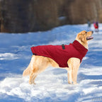 Geyecete Winter Warm Coat Dog Jacket Windproof Snowproof,Pet Outdoor Jacket for Small Medium Large Dogs-Red-L
