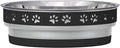 Loving Pets Corsa Dog Bowls- Stainless Steel Dog & Cat Bowls - Spill Proof Dog Food Bowl, Cat Bowl, Puppy Essentials & Pet Supplies Great for Home & Travel (Small 10-20 lbs, Stealth Black)