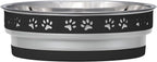 Loving Pets Corsa Dog Bowls- Stainless Steel Dog & Cat Bowls - Spill Proof Dog Food Bowl, Cat Bowl, Puppy Essentials & Pet Supplies Great for Home & Travel (Small 10-20 lbs, Stealth Black)