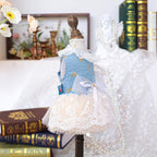 Fashion Sweet Puppy Dog Blingbling Princess Skirt Pet Dog Lace Cake Camisole Tutu Dress I-Blue XL