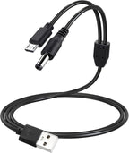 Dog Shock Collar Charger Cord for Bousnic Dog Training Collar RS2 and RS2B, 2-in-1 USB Bark Collar Charging Cable for Dogs