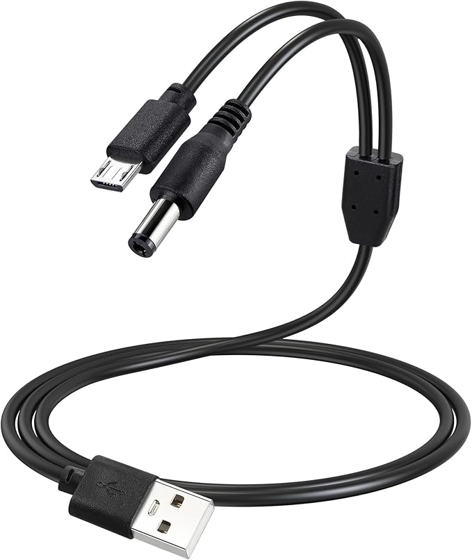 Dog Shock Collar Charger Cord for Bousnic Dog Training Collar RS2 and RS2B, 2-in-1 USB Bark Collar Charging Cable for Dogs