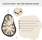 Melting Clock Cat Scratching Mat – Salvador Dali Inspired Hanging Sisal Pad with Catnip Pompom, Unique Artistic Cat Furniture & Wall Protector (21.7 x 13.8 inches)
