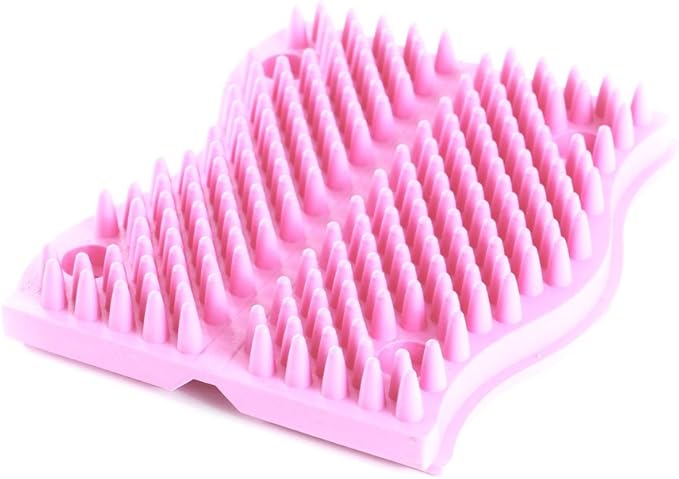 The Original ScratchnAll Animal Scratch Pad, Flexible Acupressure Nubs & Interlocking Design, Very Durable & All-Weather, Great for Domestic, Barnyard and Zoo Animals - USA Made, Light Pink