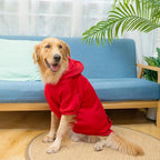 KOOLTAIL Dog Hoodie for Large Medium Small Dogs,Soft and Warm Pet Sweater with Leash Hole and Pocket Boy Girl,Puppy Fall Winter Jacket Clothes,French Pitbull Cold Weather Coat Sweatshirt,Red XL/XXL