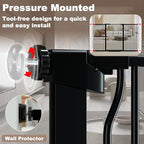 40.55" Extra Tall Dog Gate for Doorways & Stairs, 65.8-68.5" Extra Wide, Pressure Mounted, Auto Close, Black