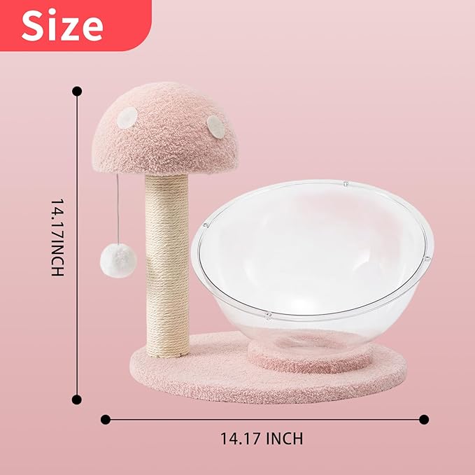 Mushroom Shaped Cat Scratching Post – Durable Sisal Material for Scratching, Climbing, and Energy Release – Stable Base, Ideal for Play and Sleep – Perfect for Active Cats and Kittens