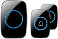Wireless Doorbell, Waterproof Door Bell Kit, Distinguish front and rear doors, Over 1000 feet Range and 60 Chime, 5 Levels Volume and LED Flash, for Home Office Classroom