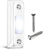 Dreyoo Metal Doorbell Push Button, Heavy Duty Metal Door Bell Wired Button LED Lighted Wall Mounted Door Bell Push Buttons for Home Universal Garage Opener Switch Property in Copyright(White)