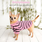 Pet Dog Striped T-Shirt Dogs Cats Cotton Vest Spring Summer Pet Apparel Tee Shirt Suitable for Small and Medium Large Pets French Bulldog Bichon