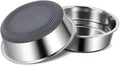 Dog Bowls Durable Heavy Duty Stainless Steel Dog Bowls Non-Slip Basic Bowl for Dogs with Rubber Base (2 Pack, 3 Cups)