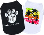6 Pack Dog Clothes for Small Dog Black Puppy t Shirts Soft Chihuahua Clothes K9 Security Pattern Small Puppy T Shirt Summer Autumn