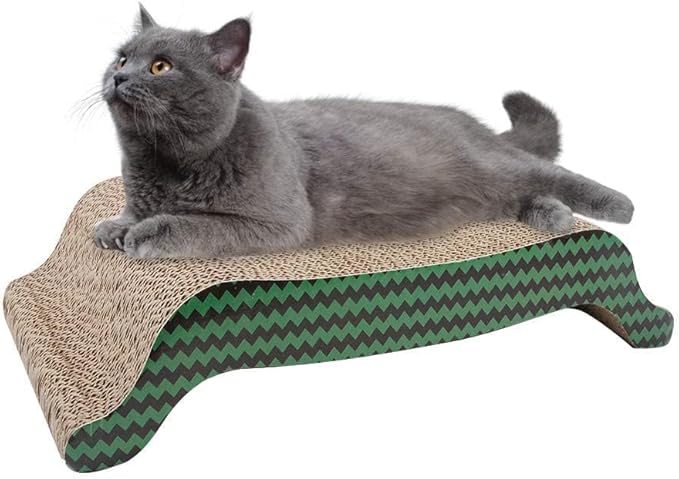 PAWISE Cat Scratcher – Reversible Cardboard Scratching Pad, Durable Cat Scratch Bowl & Bed, Interactive Scratcher for Indoor Cats & Kittens (17X8.5-1)