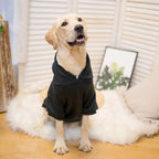 KOOLTAIL Dog Hoodie for Large Medium Small Dogs, Soft and Warm Pet Sweater with Leash Hole and Pocket Boy Girl, Puppy Fall Winter Jacket Clothes, French Pitbull Cold Weather Coat Sweatshirt, Black L