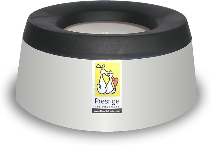Prestige Pets Road Refresher™️ - Cat and Dog Water Bowl Dispenser - No Spill Water Bowl for Dogs and Cats - Travel Cat Bowl or Dog Bowl - Grey - Large