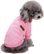 Jecikelon Dog Clothes Dogs Sweater Soft Puppies Clothing Winter Puppy Sweaters Warm Outfit for Dogs Small XXS XS Cat Apparel (X-Large, Pink)