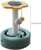 Cat Tree Cute, Cat Tower for Indoor Cats with Fluffy Balls, 14 Inches Cute Pink Cat Tree, Modern Small Cat Tree, Simple Cat Tree for Indoor Cats
