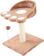 Cat Scratching Post Cat Tree Towers Wear Resistant Interactive Cat Toy Ball for Play Rest Indoor Cats Cat Tree Cat Furniture Cat Condo, Brown