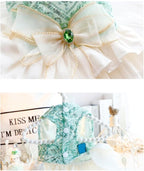 Fashion Sweet Puppy Dog Blingbling Princess Skirt Pet Dog Lace Cake Camisole Tutu Dress D-Green M