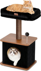 Modern Cat Tree for Indoor Cats, Nordic Loft Style, Cat Tower for Kitten with Sisal Scratching Posts, Soft Padded Beds & Cozy Condos, Floor-Mounted for Kittens & Adult Cats