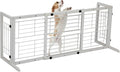 COZIWOW 38" -67" Dog Gate Indoor, Pet Gates for Doorways No Drilling, Wooden Free Standing Doggie Fence for Stairs, Safety for Small to Medium-Sized Dog,White