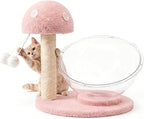 Mushroom Shaped Cat Scratching Post – Durable Sisal Material for Scratching, Climbing, and Energy Release – Stable Base, Ideal for Play and Sleep – Perfect for Active Cats and Kittens