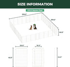 FXW Homeplus Unleashed Indoor Dog Playpen - Stress-Free and Safe Play, Heavy Duty 45 Inch 32 Panels Dog Pen for Large Dogs, White│Patented