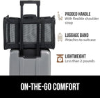 GORILLA GRIP Cat Carrier Travel Bag Up to 15 Lbs, Soft Collapsible Small Dog Carriers, Top and Side Entry Breathable Mesh, Grip Feet on Underside, Cozy Washable Waterproof Pad, Portable Kennel, Black