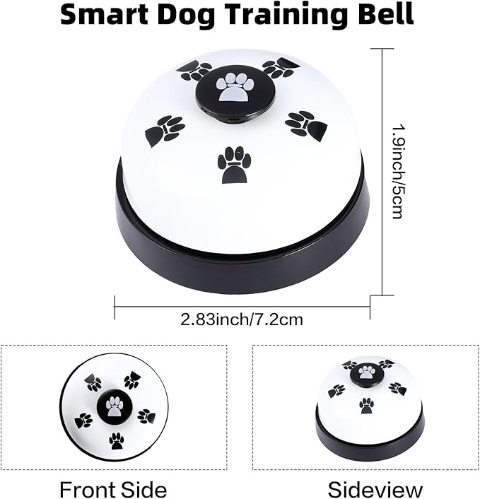 2 Pack Dog Doorbells, Dog Training Bells for Go Outside Potty Training Bell Communication Device, Adjustable Strap Door Bell, Dog Bells Puppy Training Bell with Free Whistle