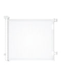 Retractable Baby Gate for Doorways and Stairs, Mesh Safety Gate for Pet, Indoor & Outdoor Use, One-Hand Operation, Easy Installation, 33.6" Tall, Expands to 55" Wide（White,33.6"x55"