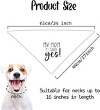Dog Wedding Engagement Bandana Apparel & Accessories Pet Bandana Scarf Photo Prop My MOM Said yes! Wedding Outfit Funny Engagement Party Decorations Gifts