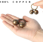Copper Bells for Dog Collars with Snap Clips - Dog Bells to Go Outside,Made of Pure Copper for Dogs/Cat - Clear Sound & No Rust - Know Where Your Pet