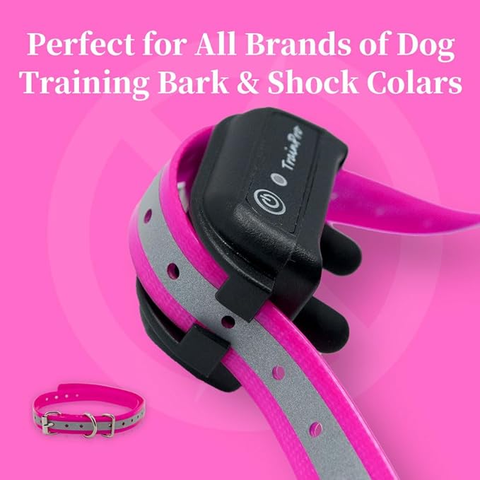 Universal 27 ½” X ¾” Replacement Band Strap for Dog Training Collar - Adjustable Waterproof TPU Remote E-Collar, Static/Vibration Shock Trainer.