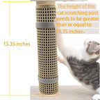 Cat Nail File Scratcher- Cat Scratch Pad with 80-Grit Aluminum Oxide, Wrap-Around Design for Cat Trees and Posts, Scratch Mat is Ideal for Trimming Cat Nails (14.81"x11.12")