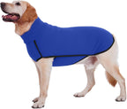 ROZKITCH Dog Winter Coat Soft Pullover Pajamas with Leash Hole, Pet Windproof Warm Cold Weather Jacket Vest Cozy Jumpsuit Apparel Outfit Clothes for Walking Hiking Travel Sleep Blue 4XL
