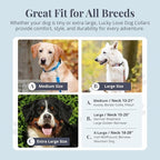 Lucky Love Dog Wide Dog Collar - Adjustable, Durable, Soft Webbing, & Comfortable 1.5 inch Wide Collar for Dogs Male and Female with Strong Buckle - Ladybird, X-Large