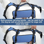 Coodeo Dog Lift Harness, Support & Recovery Sling, Pet Rehabilitation Lifts Vest Adjustable Breathable Straps for Old, Disabled, Joint Injuries, Arthritis, Paralysis Dogs Walk (Blue,M)