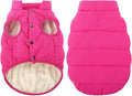ASENKU Dog Winter Coat - Waterproof Windproof Dog Jacket, Warm Snowproof Doggie Puffer Vest for Cold Weather, Lightweight Snow Coats for Small Medium Large Dogs (Pink, L)