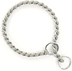 TSPRO Stainless Steel Heavy Duty Metal Dog Collar, Adjustable and Durable Pet Collar for Small Dogs, Ideal for Walking and Training (Gray, 3MM*13-15 inches)