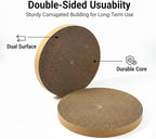 Cat Scratching Pad Cardboard Round Cat Scratcher Refill Replacement Scratch Pads for Cats– 3 Count