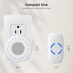 Wireless Doorbell, PHYSEN Doorbell Chime Kits with 1 Transmitter 1 Receiver Waterproof, Operating at 1000ft Range, 48 Ringtones, 4 Volume Levels, LED Flash, Door Bell for Home Classroom