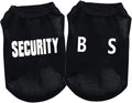 2Pack Dog Security Costume Cotton Dog Shirt for Small Dog Boy Pet Clothes Security Puppy Black Vest T-Shirts Cat Top Tee Breathable Stretchy