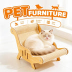 2026 New Cat Recliner Scraper Board, Large 2 in 1 Cat Recliner Scratch Board, Durable Cat Scratching Pad Cat Scratcher Bed Cardboard Cat Scratchers for Indoor Cats (A)