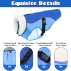 EMUST Dog Coat Winter, Warm Dog Snow Jacket for, Adjustable Small/Medium/Large Dogs Coat/s for Winter, New Blue, L