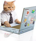 Suck UK - Cat Laptop- Cat Scratching Board - Cardboard Scratchers- Scratch Pad & Kitten Scratching Mat - Funny Furniture - Interactive Toy & Kitten Toys Gifts Cats