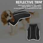 Fragralley Dog Coat Large, Waterproof Dog Jacket with Warm Fleece Lining, Adjustable Reflective Dogs Winter Coat, Turtleneck Pet Coats for Cold Weather (Black XXXL)