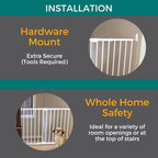 MyPet ClearPath Wide Staircase & Hallway Pet Gate with Hardware Mount. 31" Tall, 28.7"-47.9" Wide.